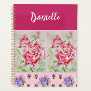 Rose rouge Rose Aquarelle Personnalisable Pink Sha