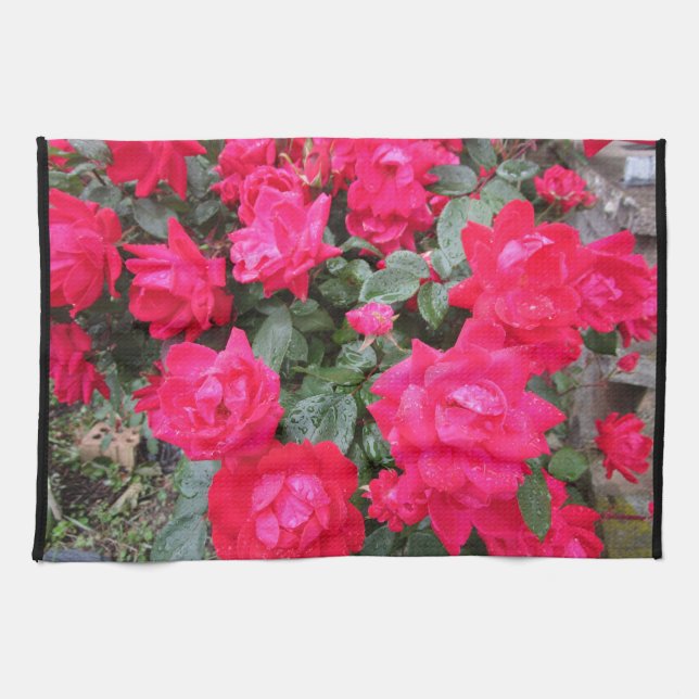 ROSE ROUGE serviette à main (Horizontal)