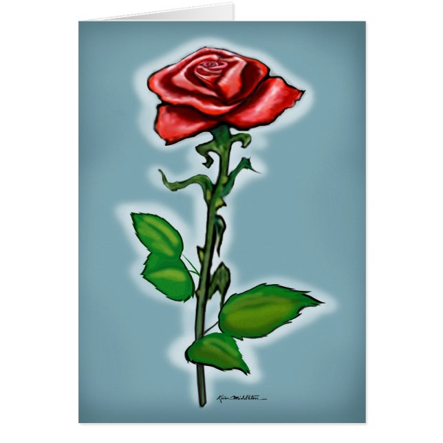 Rose rouge simple (Devant)