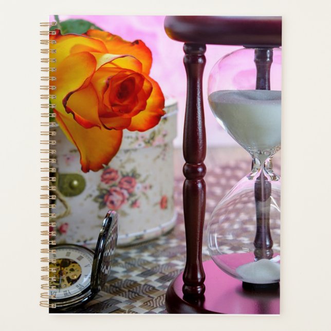 Rose, Sablier et montre de poche (Devant)