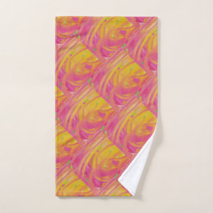 rose saumon avec soleil orange design