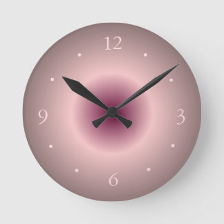Rose saumon et rose brillant / horloge murale créa