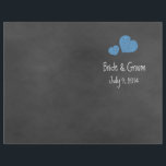 Rose sauvage Chalkboard plié programme de mariage<br><div class="desc">Charmant tableau de bord / tableau noir avec roses cramponnés. Une partie de la collection Rose Chalkboard.</div>