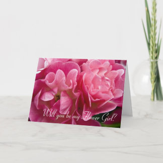 Rose :: Serez-vous ma carte Flower Girl Card