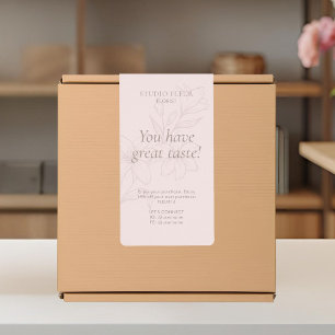 Rose   Simple moderne fleuriste Étiquettes d'expéd