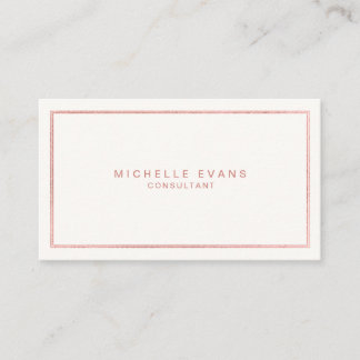 Rose simple or et Carte de visite ivoire