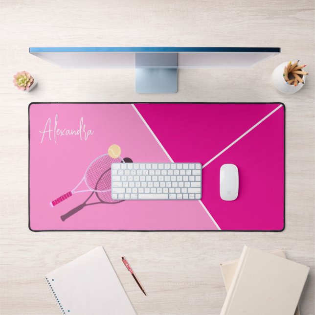 Rose Simple Tennis Moderne Pastel (Bureau 1)