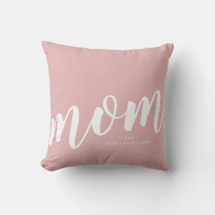 Rose   Simple Typographie Maman Jouer Oreiller