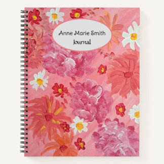 Rose soleil Floral Carnet personnalisé