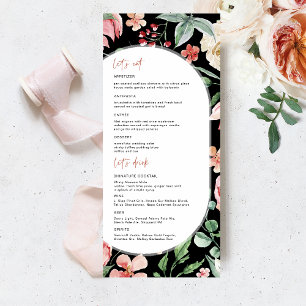 Rose Sombre   Menu de mariage Florales de Printemp
