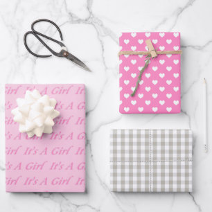 Rose Son Papier Enveloppant Fille