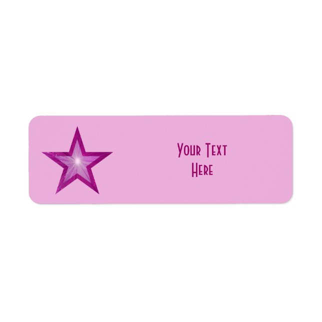 Rose Star 'Your Text' étiquette petit rose pâle (Devant)