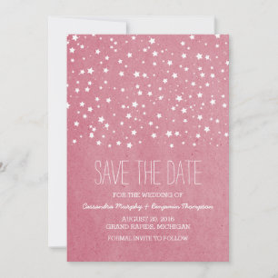 Rose Starry Night Enregistrer la date Invitation
