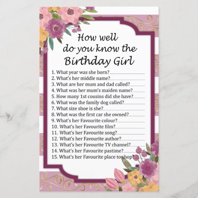 Rose striped Comme vous connaissez bien la fille d (Devant)