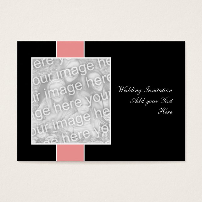 Rose sur Faire-part de mariage noir (Devant)