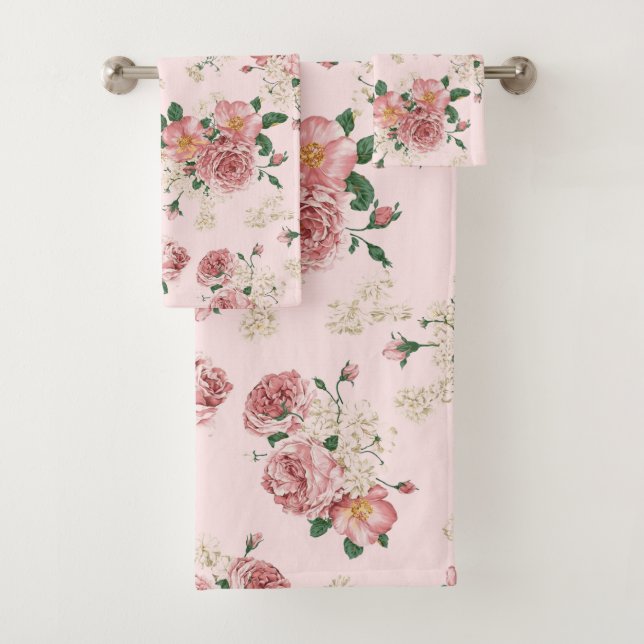 Rose sur rose Vintage floral (En situation)