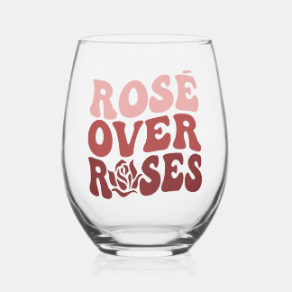 Rose sur Roses Verre sans pierre