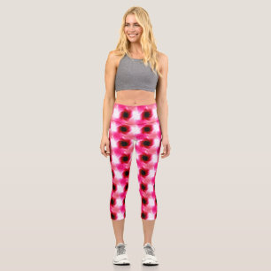 Rose Swirls Capri Leggings