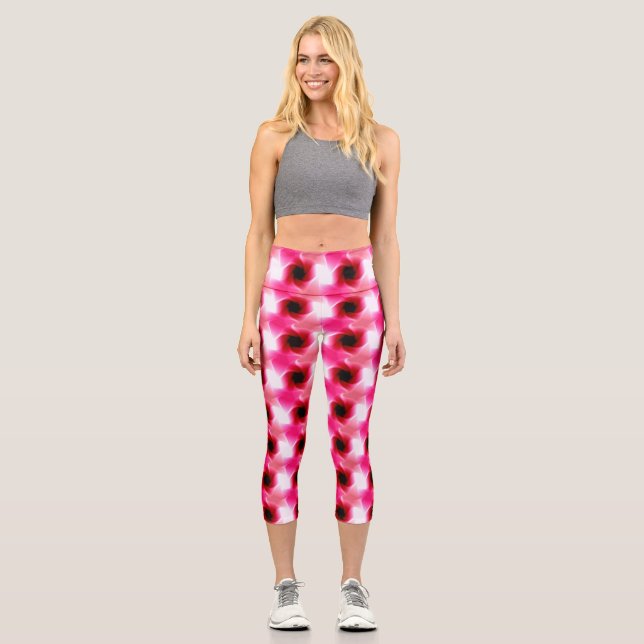 Rose Swirls Capri Leggings (Recto)