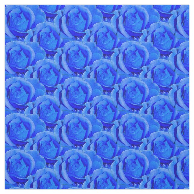 Rose tissu bleu Rose tissu coton ou Poly (Échantillon)