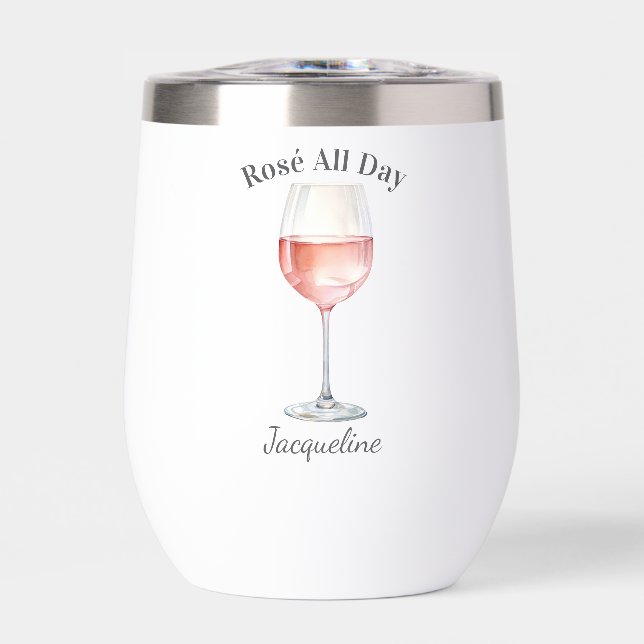 Rosé Toute La Journée Vin Lover Vin Tumbler (Avant)