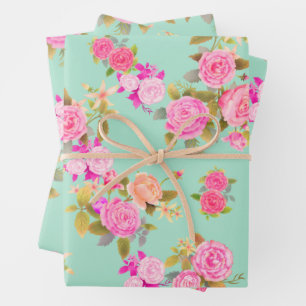 Rose Turquoise. Envelopper les feuilles de papier