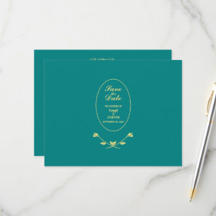 Rose turquoise Mariage réponse carte RSVP