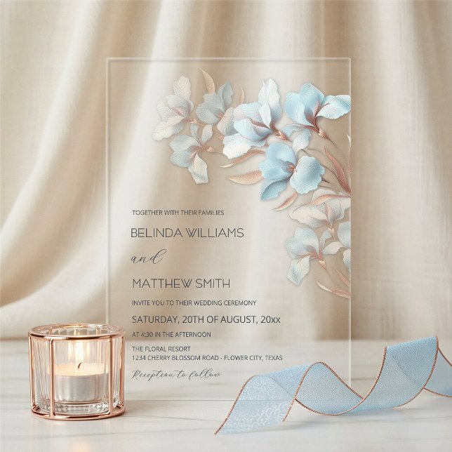 Rose Turquoise Or Artistiques Invitation (Créateur téléchargé)