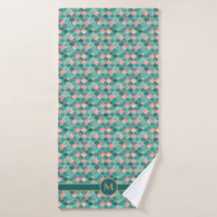 Rose Turquoise Or Motif Élégant Personnalisé