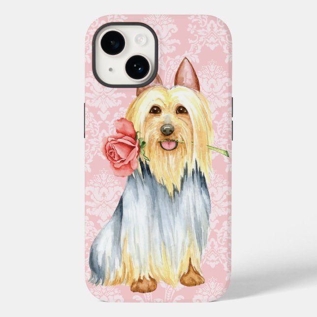 Rose Valentin Silky Terrier Coque-Mate coque iphon (Verso)