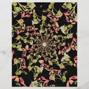 Rose vert doux noir Begonia Papier papier de scrap