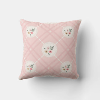 Rose, vert, et jaune clair, coussin cottage core