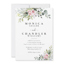 Rose vert Faire-part de mariage