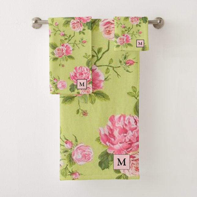 Rose vert floral moderne (En situation)