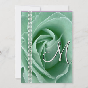 ROSE VERT MINT & invitation de mariage dentelle