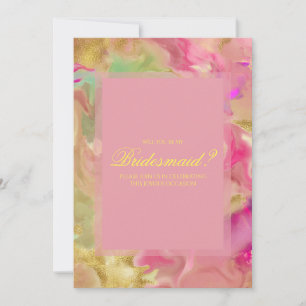 Rose, vert, or, marbre dans les invitations