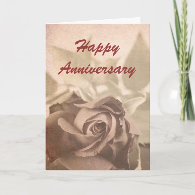 Rose victorienne - Carte d'anniversaire (Devant)