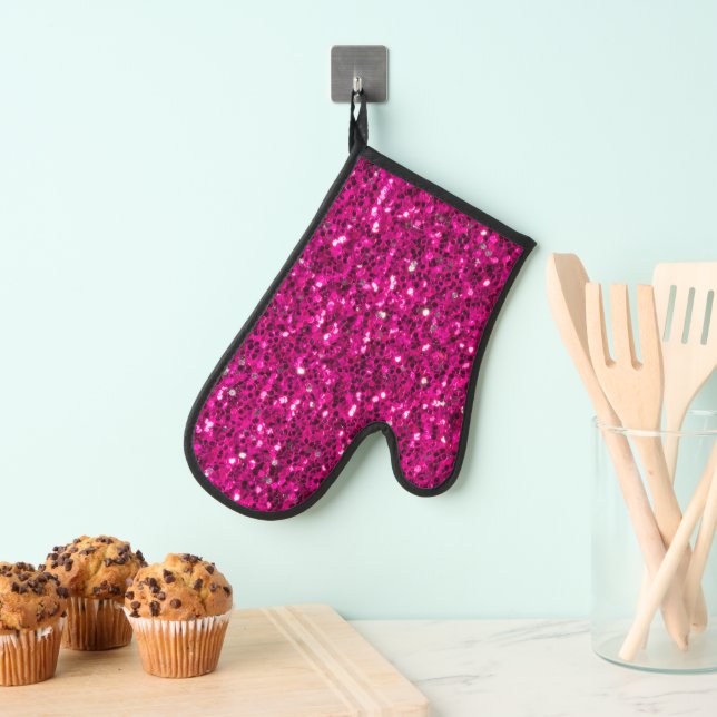 Rose vif paillettes faux brillant bling (In situ (suspendu))