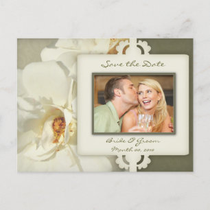 Rose vintage Enregistrer la date Photo Cartes post