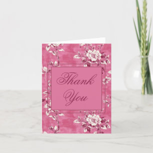 Rose vintage Floral Merci Note