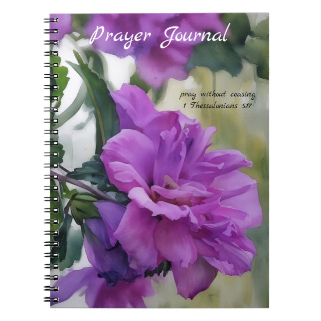 Rose violet de Sharon Flower Art Prayer Journal (Devant)