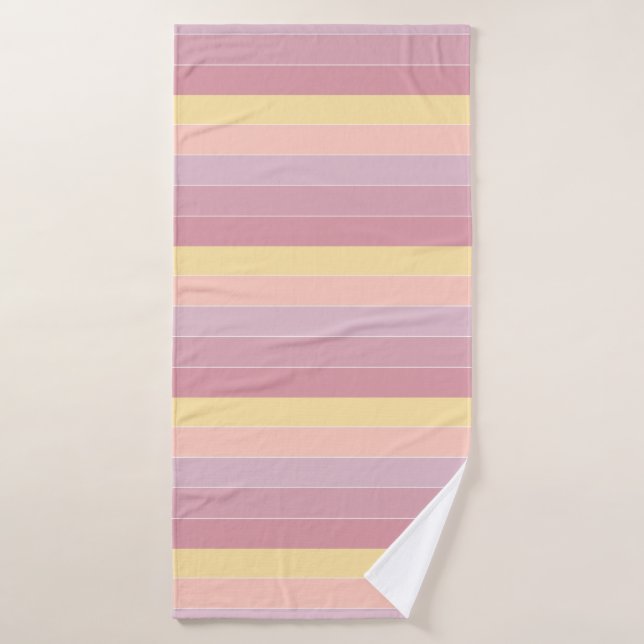 Rose violet Jaune moderne Elégant Modèle Motif (Serviette de bain)