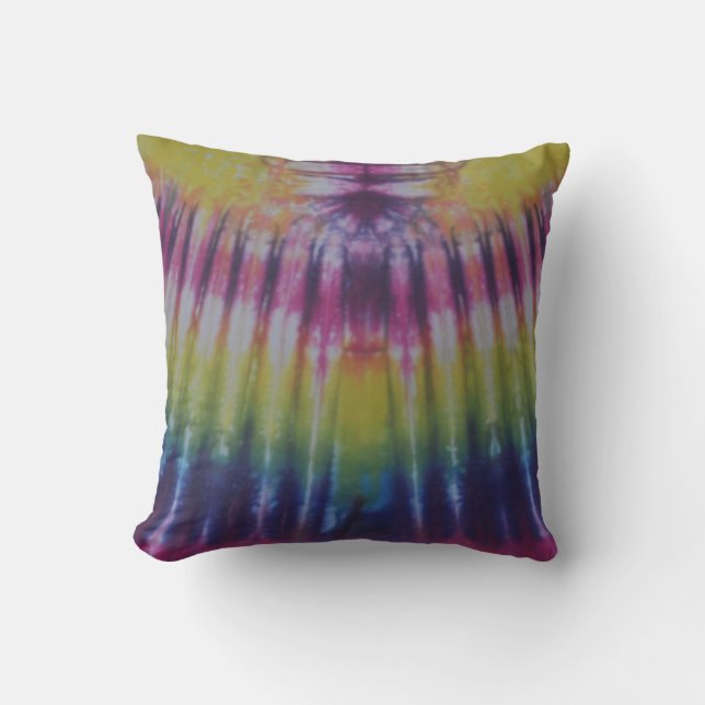 Rose violet jaune teint teinture Coussin américain (Recto)