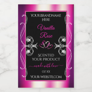Rose violet noir brillant diamants Étiquettes de p