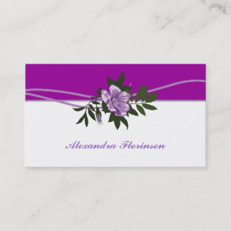 Rose violet sauvage pourpre, blanc carte de visite