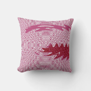 Rose Wave Funky Art Design Coussin Abstrait
