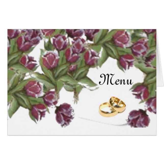 Rose - wedding  menu (Devant Horizontal)