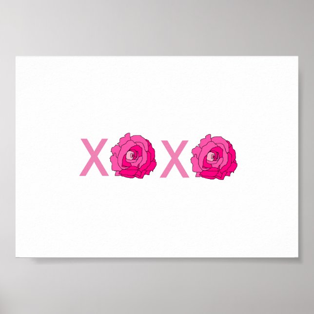 Rose XOXO Imprimer Poster Frameable (Devant)