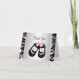 Rose Zèbre rose noir bébé fille douche Merci