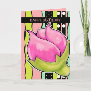 Rosebud Joy color Carte d'anniversaire